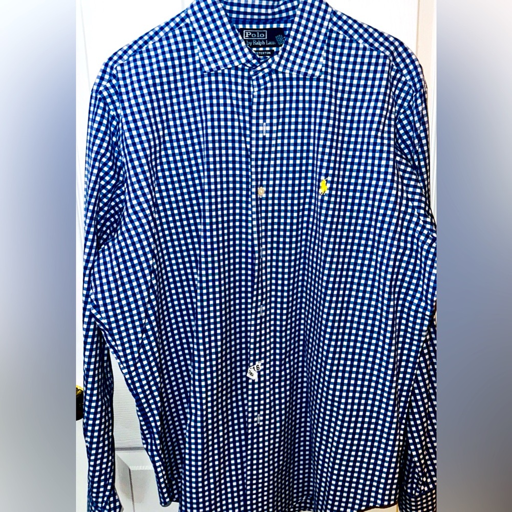 Polo by Ralph Lauren Blue Checkered Men's Shirt